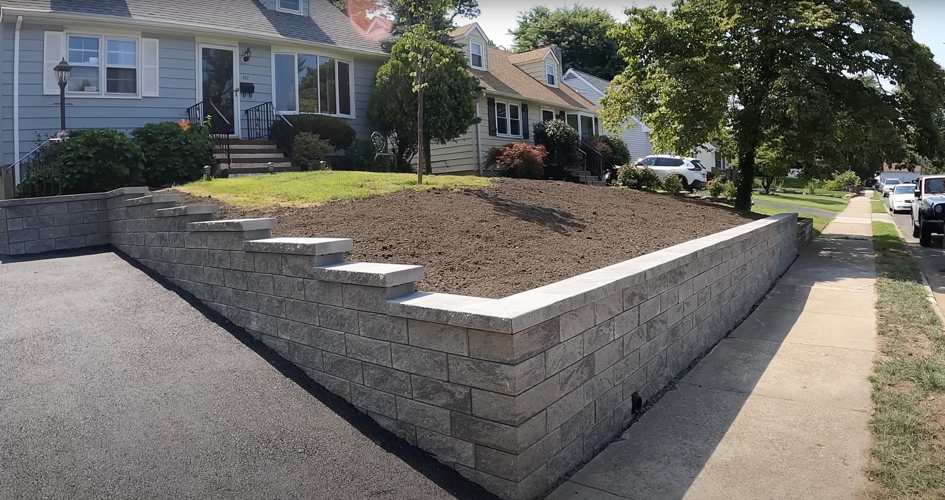Expert concrete contractors building quality retaining walls Professional concrete retaining wall installation in Londonderry